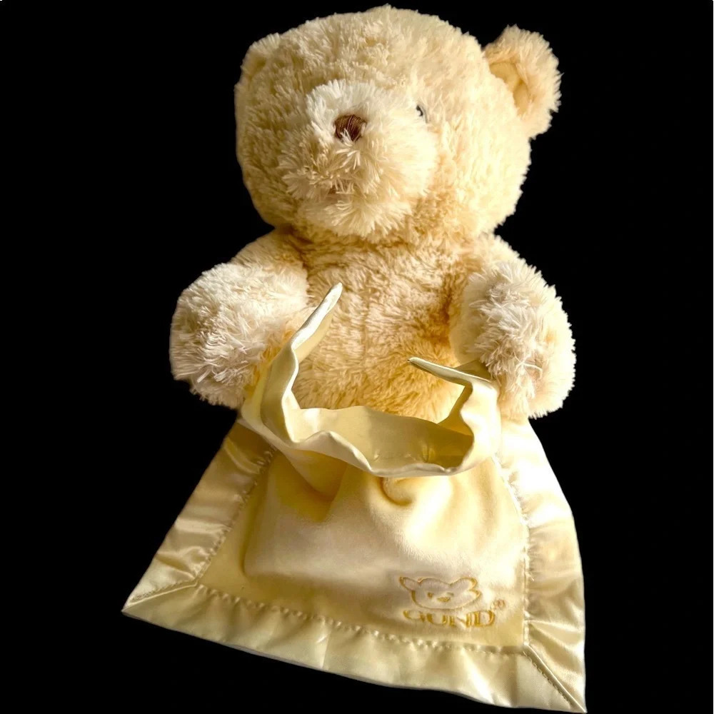 Baby GUND Peek-A-Boo My 1st Teddy Cream Bear Animated Plush, 11.5 Inches